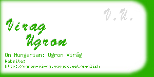 virag ugron business card