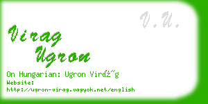 virag ugron business card